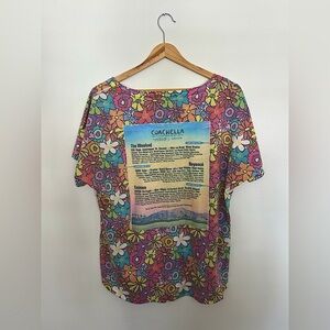 Time Machine Coachella Flowy Shirt Size L